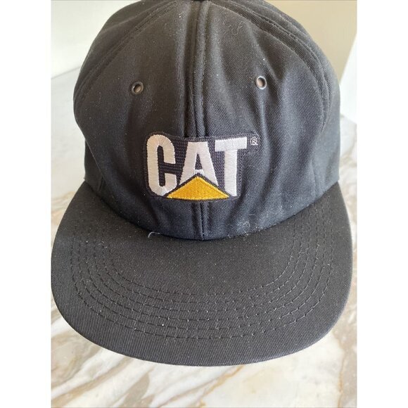 Vintage 1980's CAT Caterpillar Trucker Hat Cap Made in USA Snapback - Picture 2 of 7